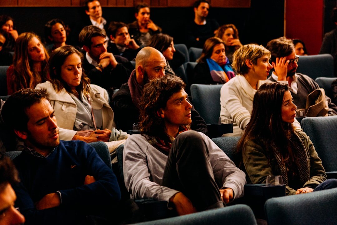 audience watching short film
