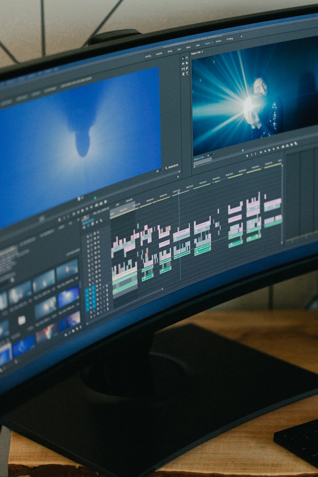 video editor computer setup
