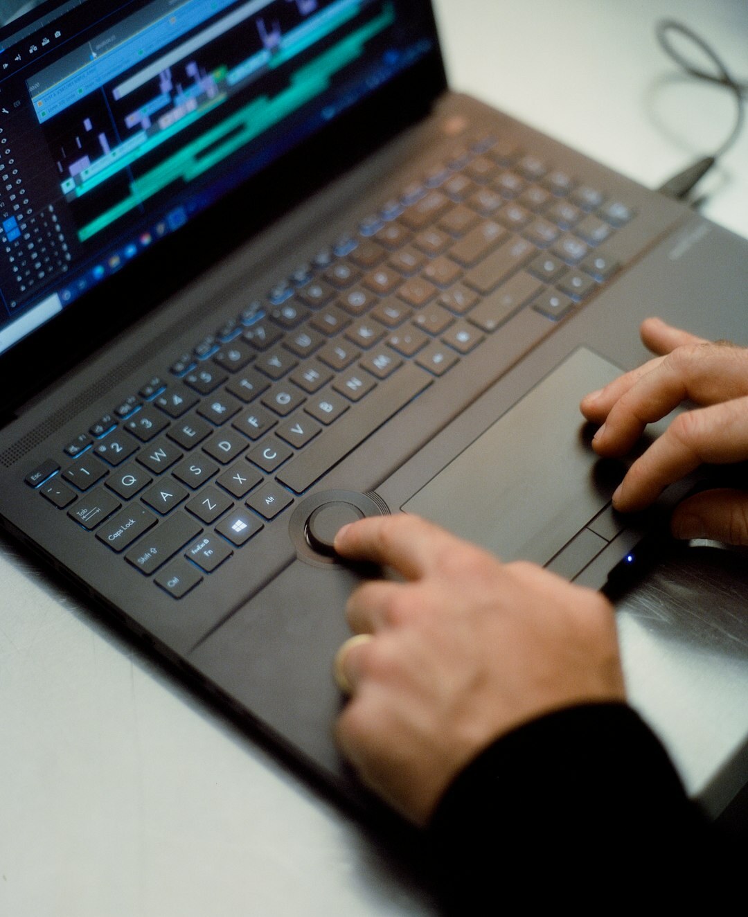 video editing software on computer