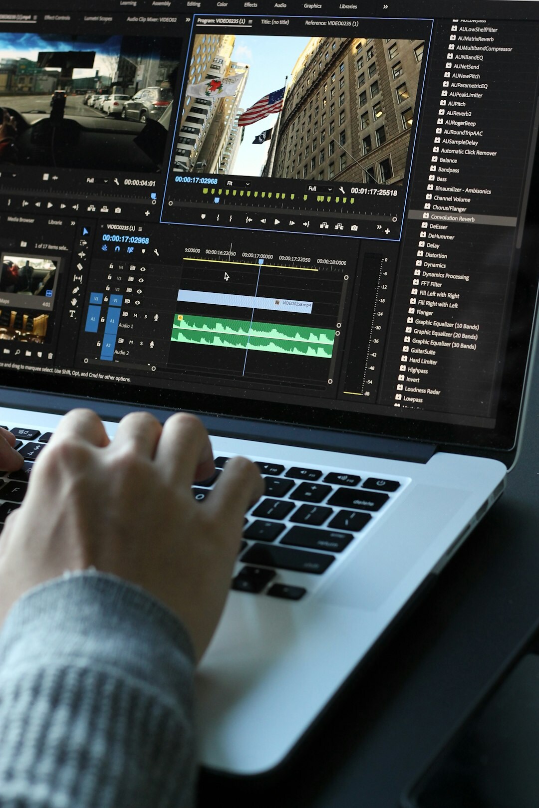 video editing software interface